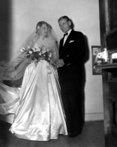 Former governor Millard F. Caldwell with his daughter on her wedding day