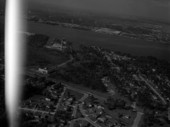 Aerial view looking over a part of Jacksonville - Duval County, Florida.