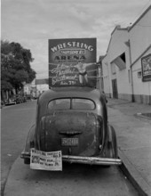 Advertisement for wrestling at The Arena sport facility - Jacksonville, Florida.