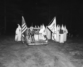 Ku Klux Klansmen in costume
