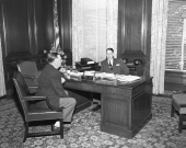 Governor Charley Johns in his office