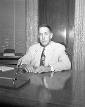 Governor Charley Johns in his office.