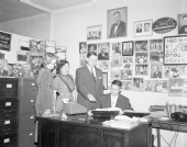 Governor Charley Johns with his son in his Starke office