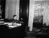 Governor Charley Johns in his office.