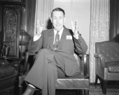 Governor Charley Johns in his office.