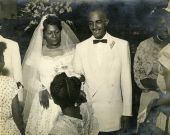 Elihu and Delores McCoy at the Bethel AME Church on their wedding day.
