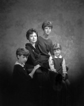 Portrait of author Betty Davis Miller with her daughters - Tallahassee, Florida.