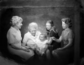 Portrait showing 5 generations of Shelley family females - Tallahassee, Florida.
