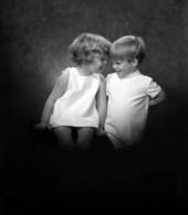 Portrait of 4-year-old Julie and 3-year-old David Ashmore - Tallahassee, Florida.