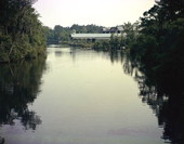 View looking toward the boatworks on the St. Marks River in Newport, Florida.