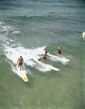 View showing surfers in Florida.
