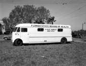 Florida State Board of Health mobile x-ray survey unit no. 2 for providing medical exams to screen for tuberculosis.