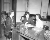 Public health nurse with patients.