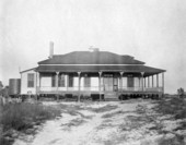 Side view of the surgeon's quarters at a Tampa Bay quarantine station.