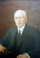 Painted portrait of Florida's 32nd Supreme Court Justice William A. Hocker.