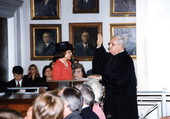 Florida Supreme Court Justice Gerald Kogan with his wife Irene as he takes the oath as Chief - Tallahassee, Florida.