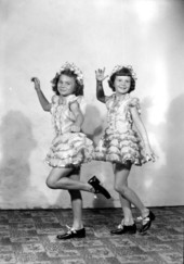 Judy Thompson and Theresa Jernagan in their dance costumes