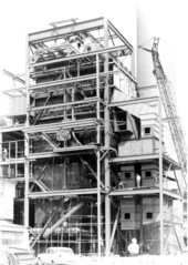Steelwork and tall stack