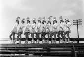 Leon High School Majorettes on Centennial field bleachers - Tallahassee, Florida .
