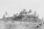 Piles of earth from phosphate mining