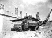 Jax Sand Company's new truck and loader.
