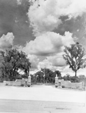 New entrance to Evergreen Cemetery
