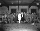 Governor Fred Cone with Boy Scout troop just prior to leaving for the 1939 New York World's Fair - Jacksonville, Florida.