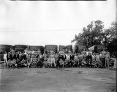 Men and refrigerated trucks from Great Southern Trucking Company.