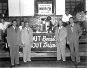 Fraternal order of police members with trophies