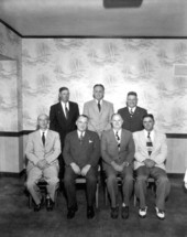 Men at the Gulf Oil luncheon