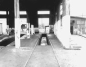 Train engine roundhouse.