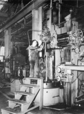 Man working on machinery