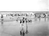 People on the beach.