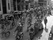 Boy Scouts in the circus parade.