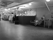 Eastern Air Lines counter at the Dale Mabry Field airport in Tallahassee, Florida.