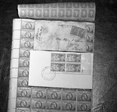 Various stamps from the collection of Ruby Diamond in Tallahassee.