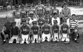Group portrait of the Cobb Middle School baseball team in Tallahassee.