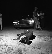 Body of slain taxicab driver Bud Jenkins in Tallahassee.