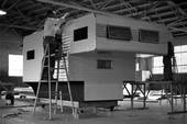 Truck camper being built at the Wolverine Camper Co. factory in Quincy.