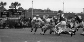 FSU FB Marion Roberts running with the ball during football game in Tallahassee against the University of Houston.