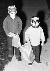 Children trick-or-treating in Tallahassee on Halloween.