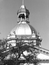 Confederate flag flying at the Capitol in Tallahassee marking the anniversary of the Battle of Natural Bridge.