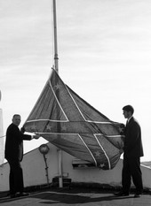 Kappa Alpha fraternity members hoisting the Confederate flag at the Capitol in Tallahassee to mark the anniversary of the Battle of Natural Bridge.