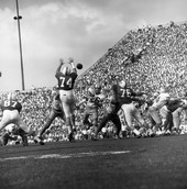 FSU QB #16 Gary Pajcic throwing the football during game in Tallahassee against UF.