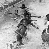 African American children swimming in Tallahassee.