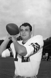 Portrait of FSU football quarterback #12 Phil Hiatt in Tallahassee.