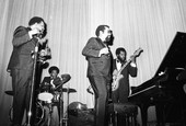 Cannonball Adderley Quintet playing sell-out concert at FAMU in Tallahassee.