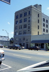 Historic Exchange Bank building on S. Monroe St. at the corner of College Ave. in Tallahassee, Florida.