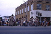 Soldiers marching in a parade on Monroe St. in Tallahassee, Florida.