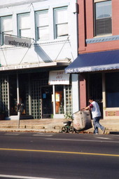 View of the Waterworks bar on the west side of Monroe St. near Park Ave. in the Tallahassee Downtown Improvement Authority special assessment district.
